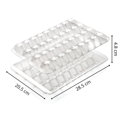 Pudełko plastikowe na 36 makaroników przeźroczyste opak. 50 szt.