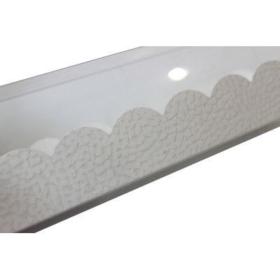 Pudełko przeźroczysto-białe 19x5x5 cm na 8 makaroników opak.10 szt.