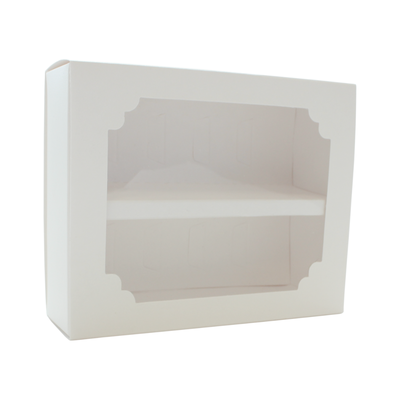 Pudełko na makaroniki z okienkiem białe na 10 makaroników 160x130x50 mm opak. 10 szt.