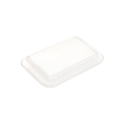 Pokrywka plastikowa prostokątna bezbarwna do opakowań na 6 i 9 makaroników 19x12,8 cm H 2,5 cm opak.50 szt.