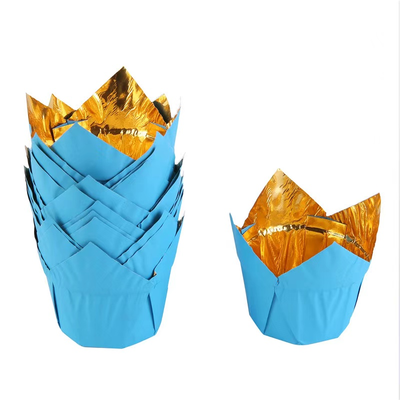 Papiloty do muffinów złoto-brązowe śr.50 mm H-40 mm opak.100 szt. (1)