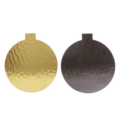 Tacka bankietówka na monoporcje z uchwytem złoty/czarny śr. 80 mm opak. 200 szt 